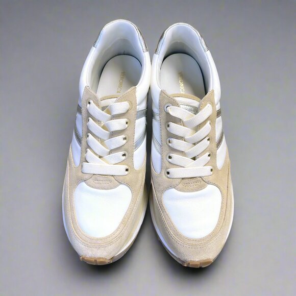 Veronica Beard Valentina Mixed Leather Retro Sneakers, size 9, BRAND NEW! - Picture 3 of 5